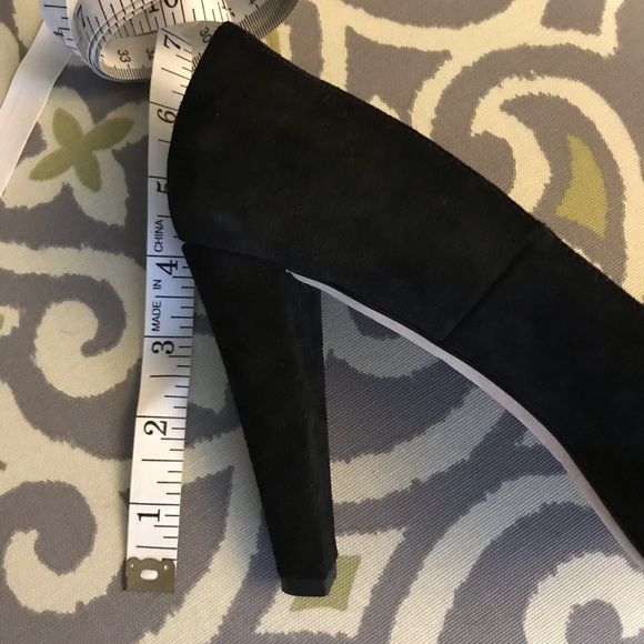 Kate Spade Peep Toe Black Suede Pump - Picture 8 of 8